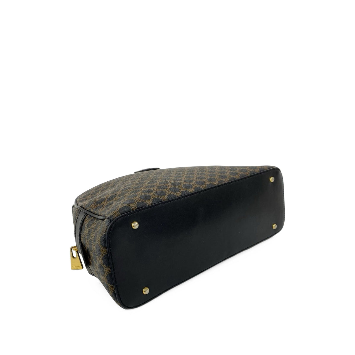 Celine Macadam Coated Canvas Dome Handbag — Brown