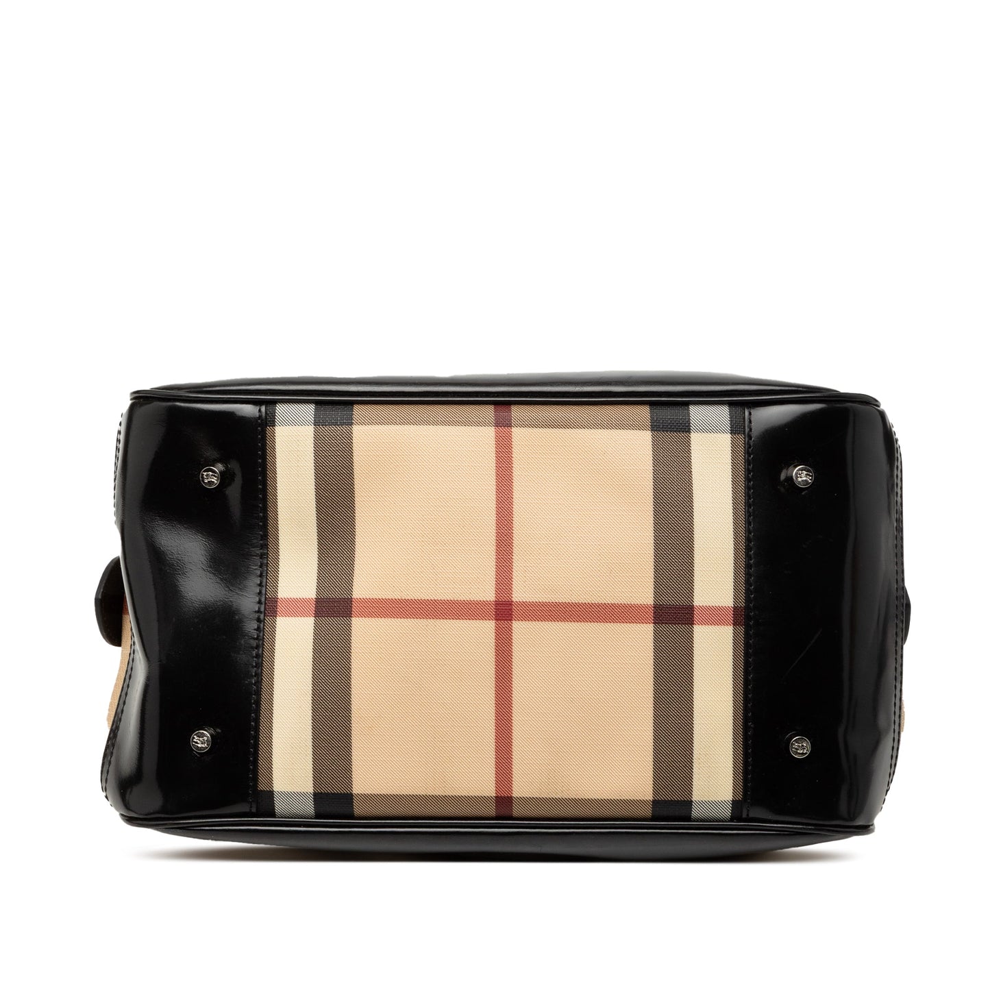 Burberry Supernova Check Coated Canvas Boston Bag