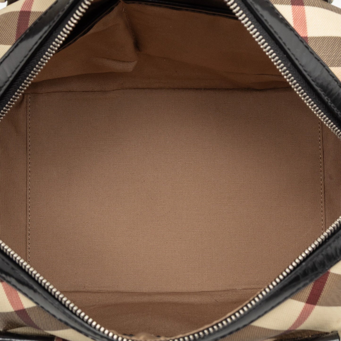 Burberry Supernova Check Coated Canvas Boston Bag