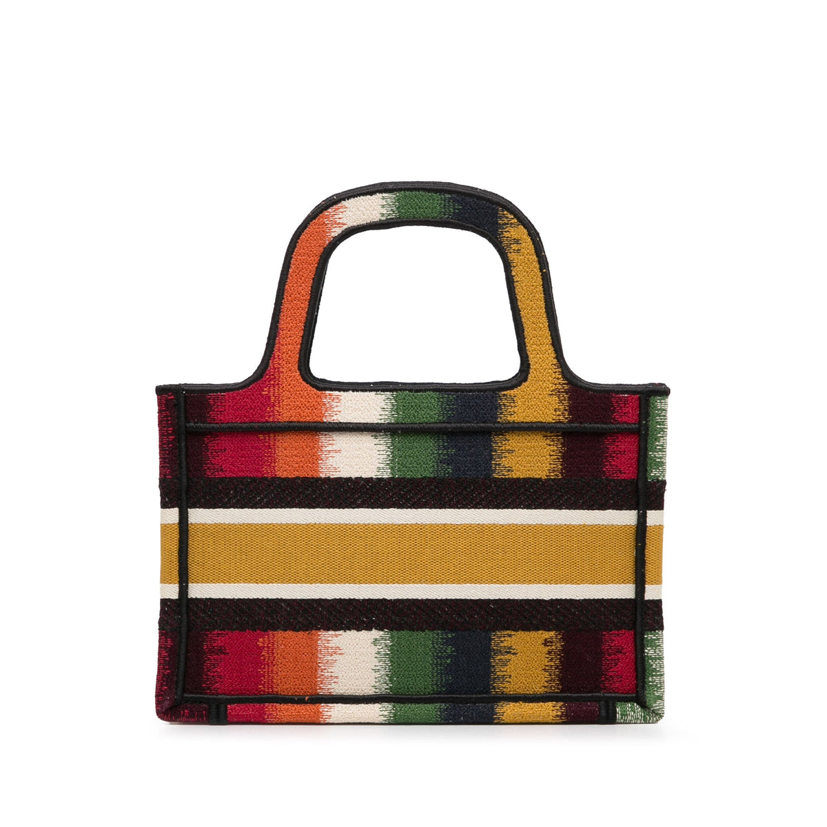 Dior Mini D Stripes Book Tote — Yellow