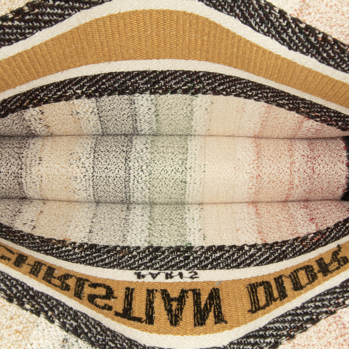 Dior Mini D Stripes Book Tote — Yellow