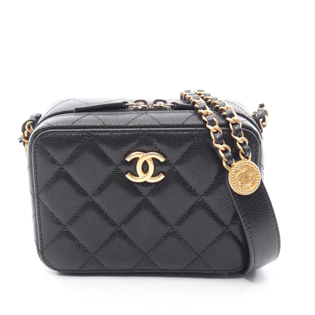 Chanel Mini Quilted Caviar Camera Bag
