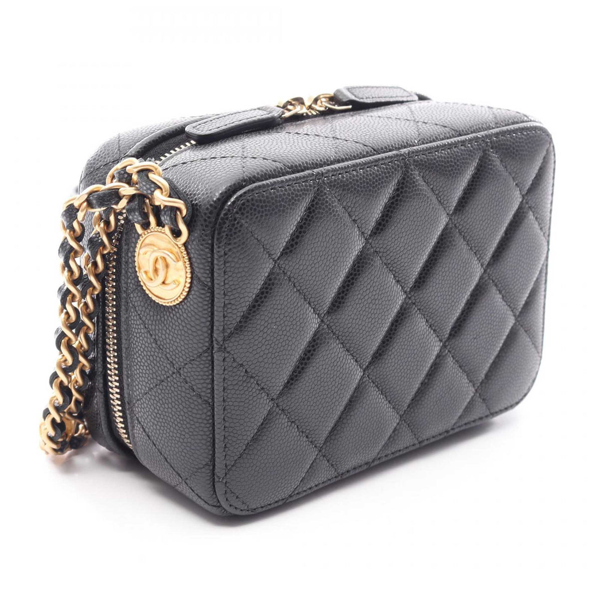 Chanel Mini Quilted Caviar Camera Bag