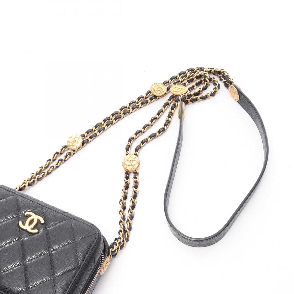 Chanel Mini Quilted Caviar Camera Bag
