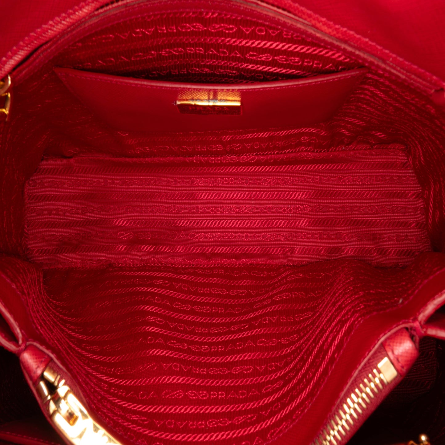 Prada Medium Saffiano Lux Open Promenade Satchel