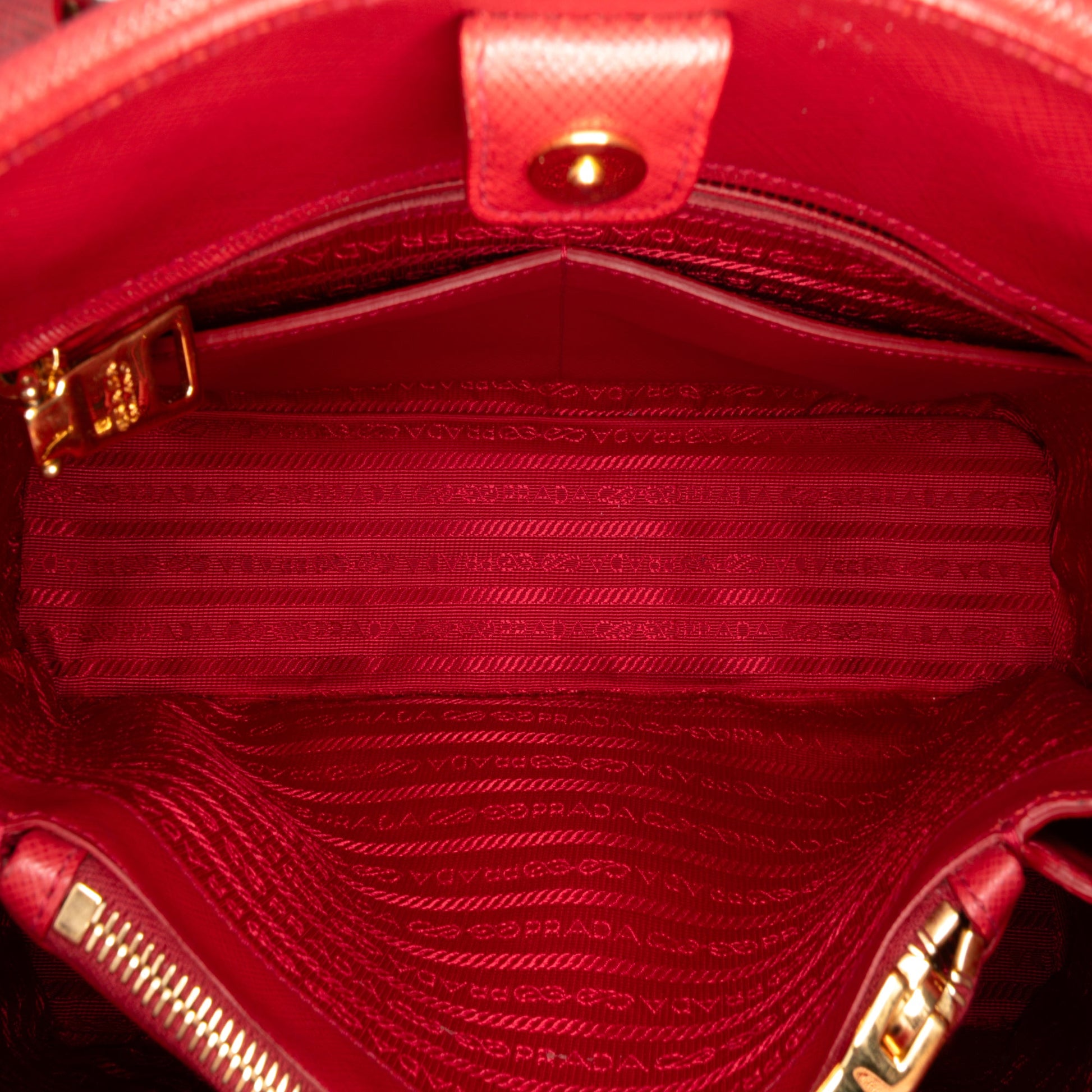 Prada Medium Saffiano Lux Open Promenade Satchel