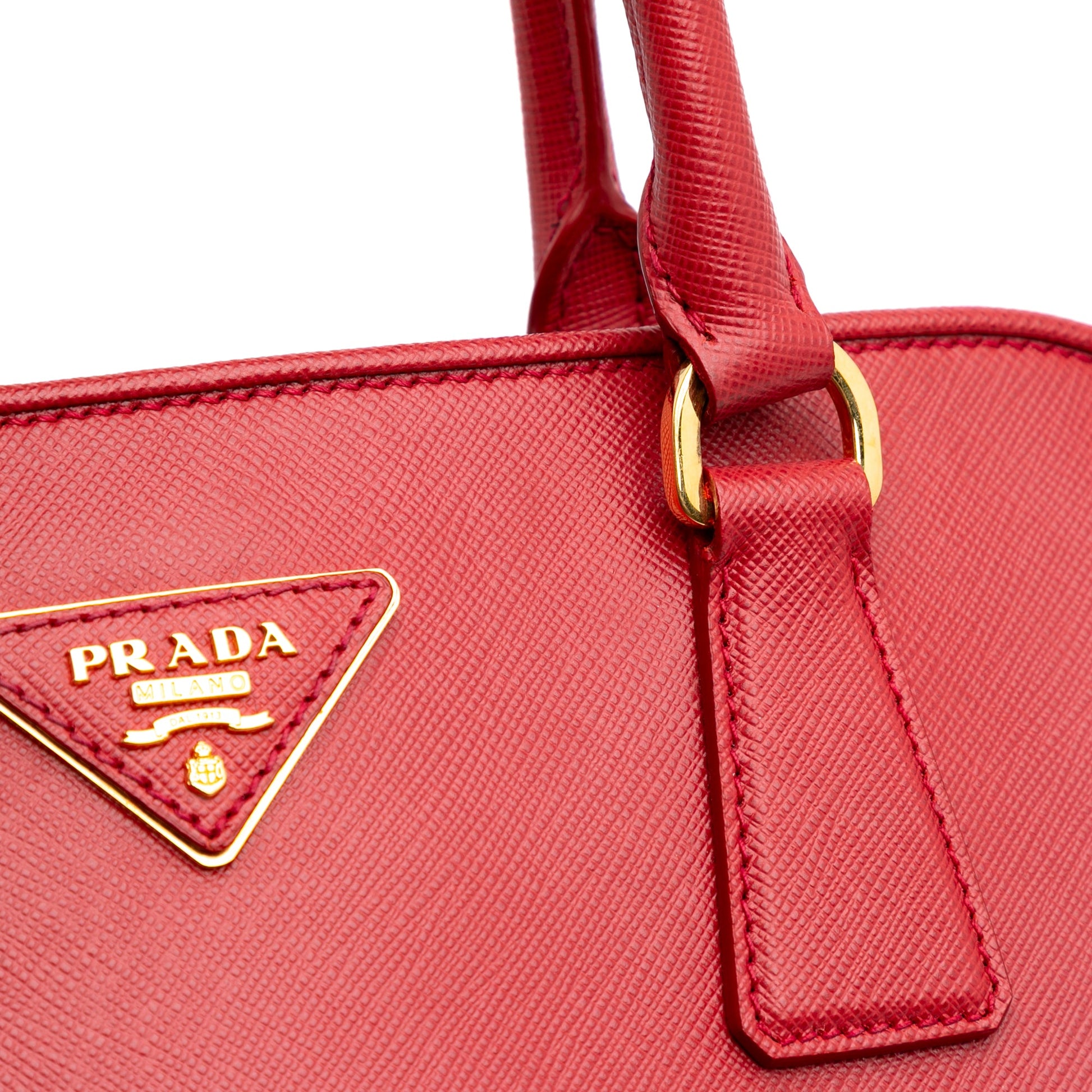 Prada Medium Saffiano Lux Open Promenade Satchel