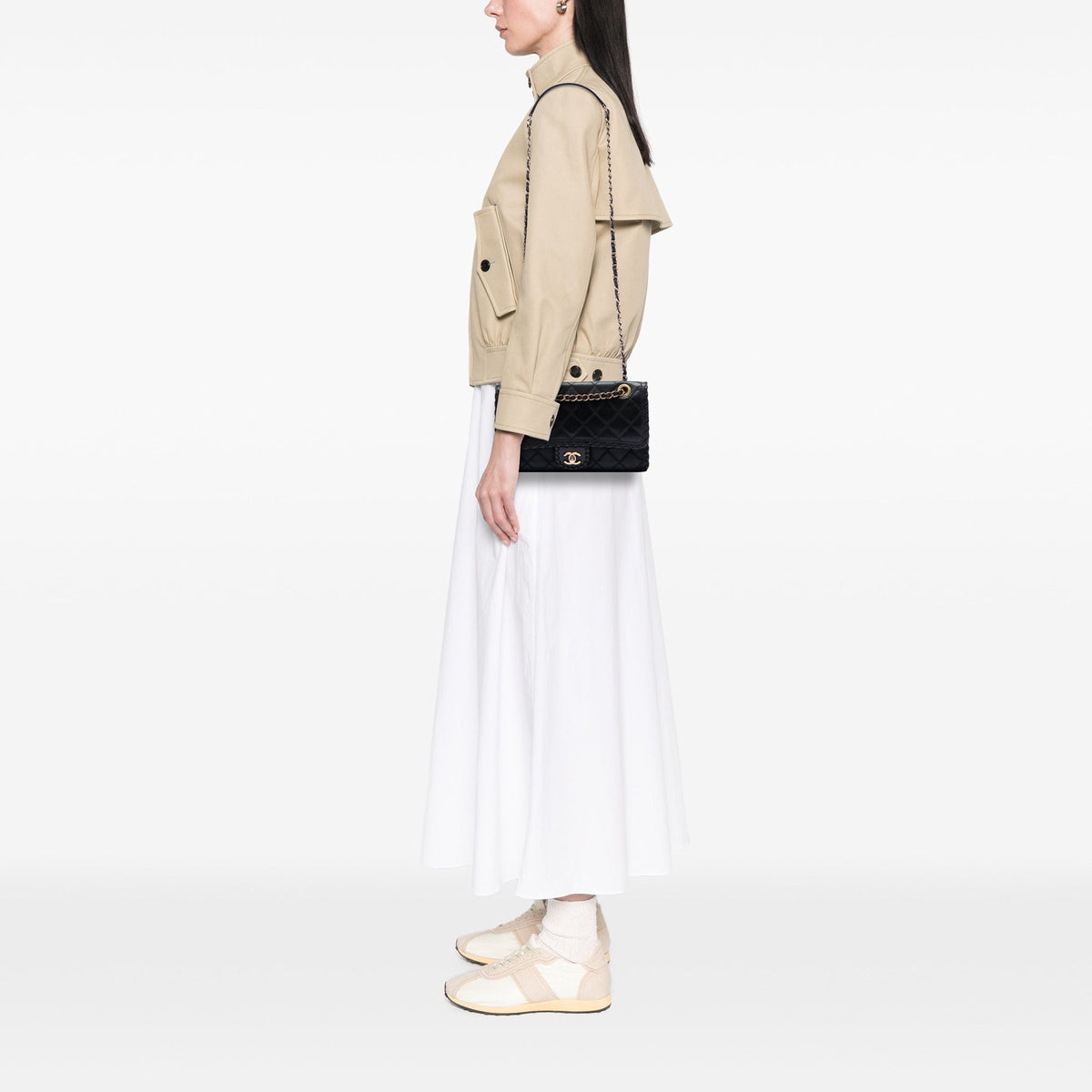 Chanel Medium Classic Calfskin Happy Stitch Flap