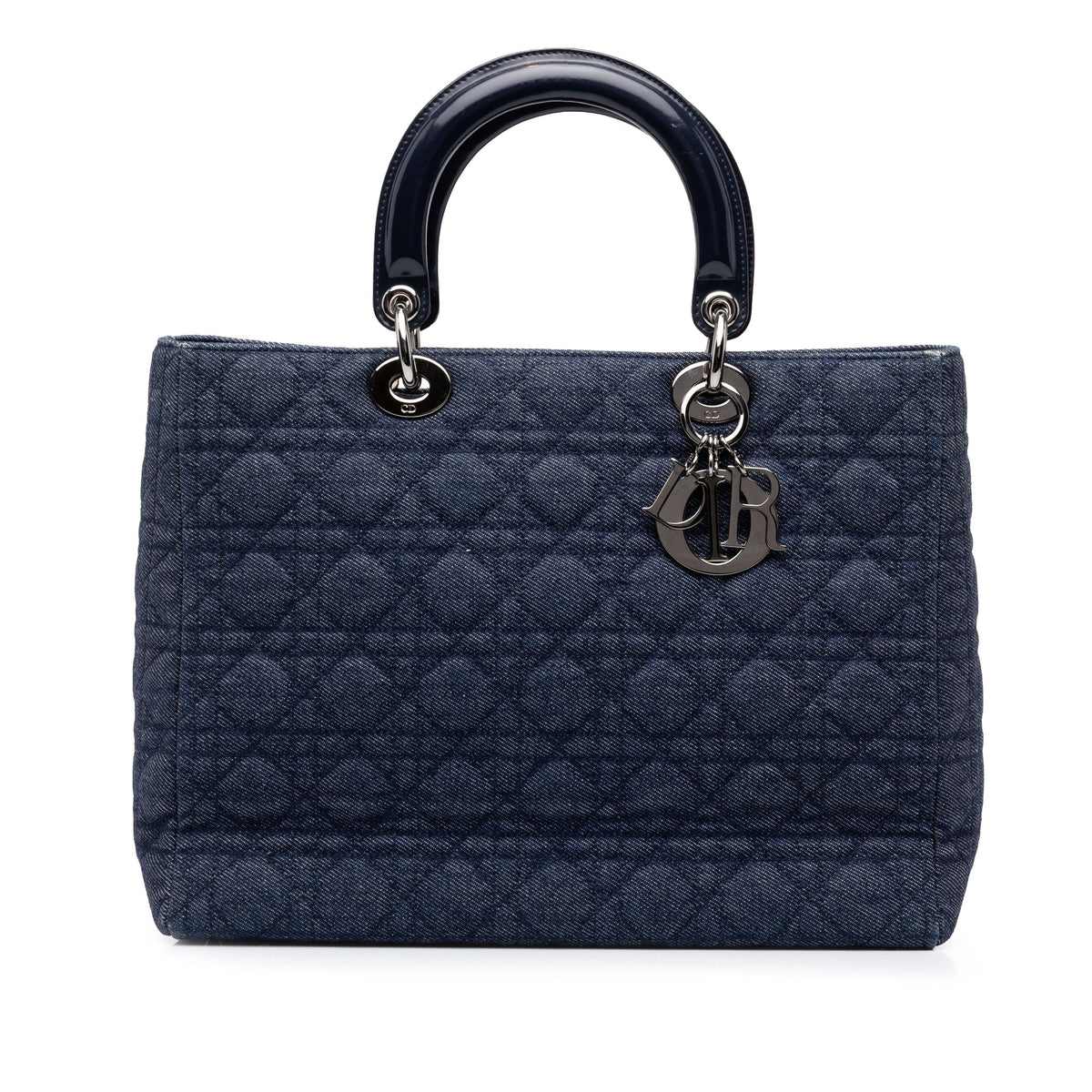 Dior Large Denim Cannage Lady Dior
