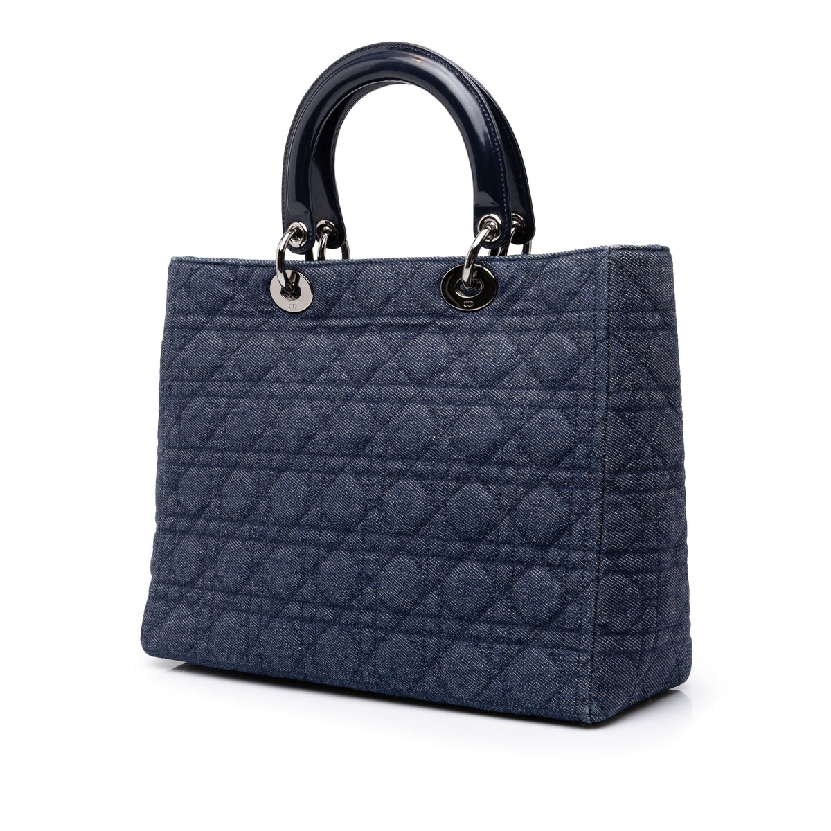 Dior Large Denim Cannage Lady Dior