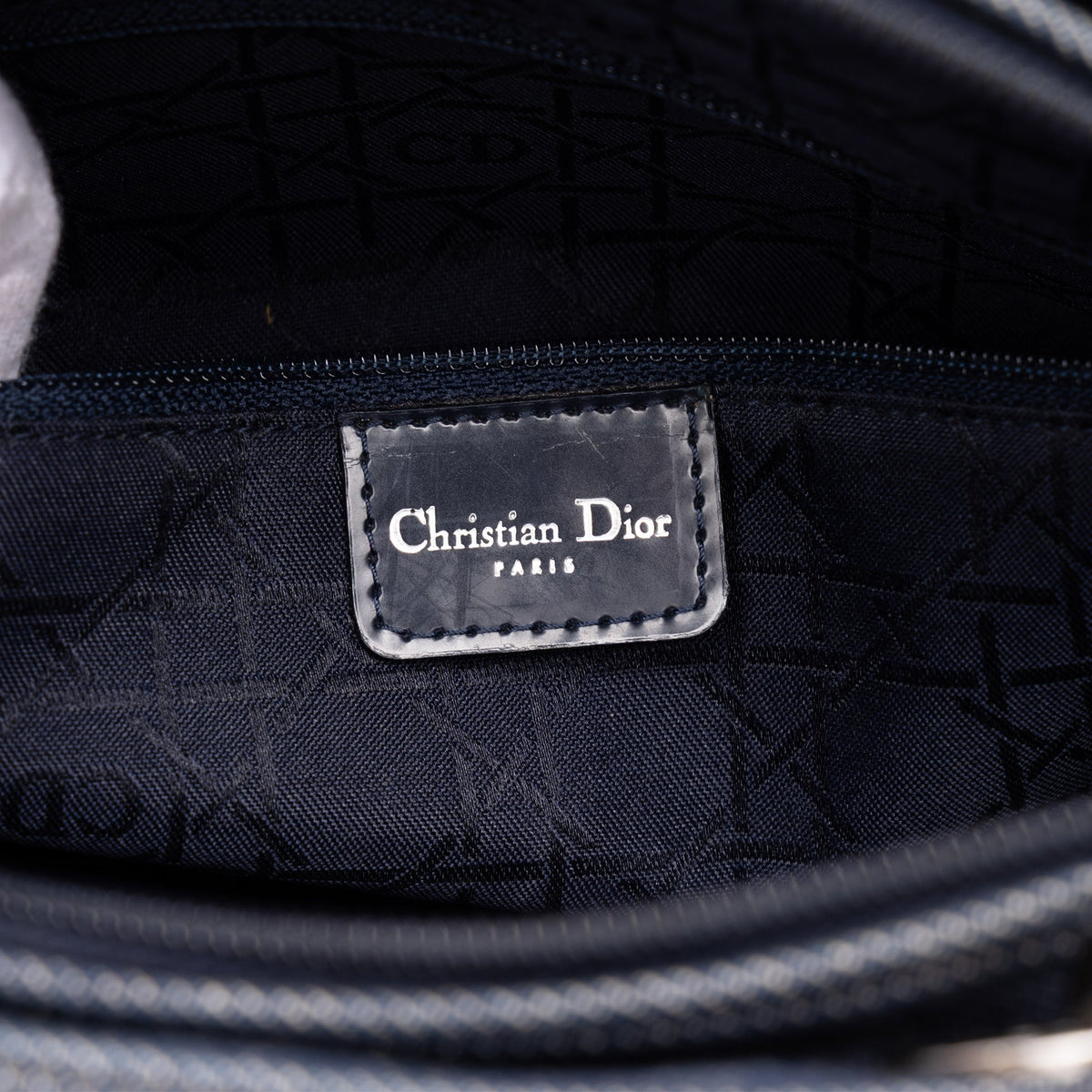 Dior Large Denim Cannage Lady Dior