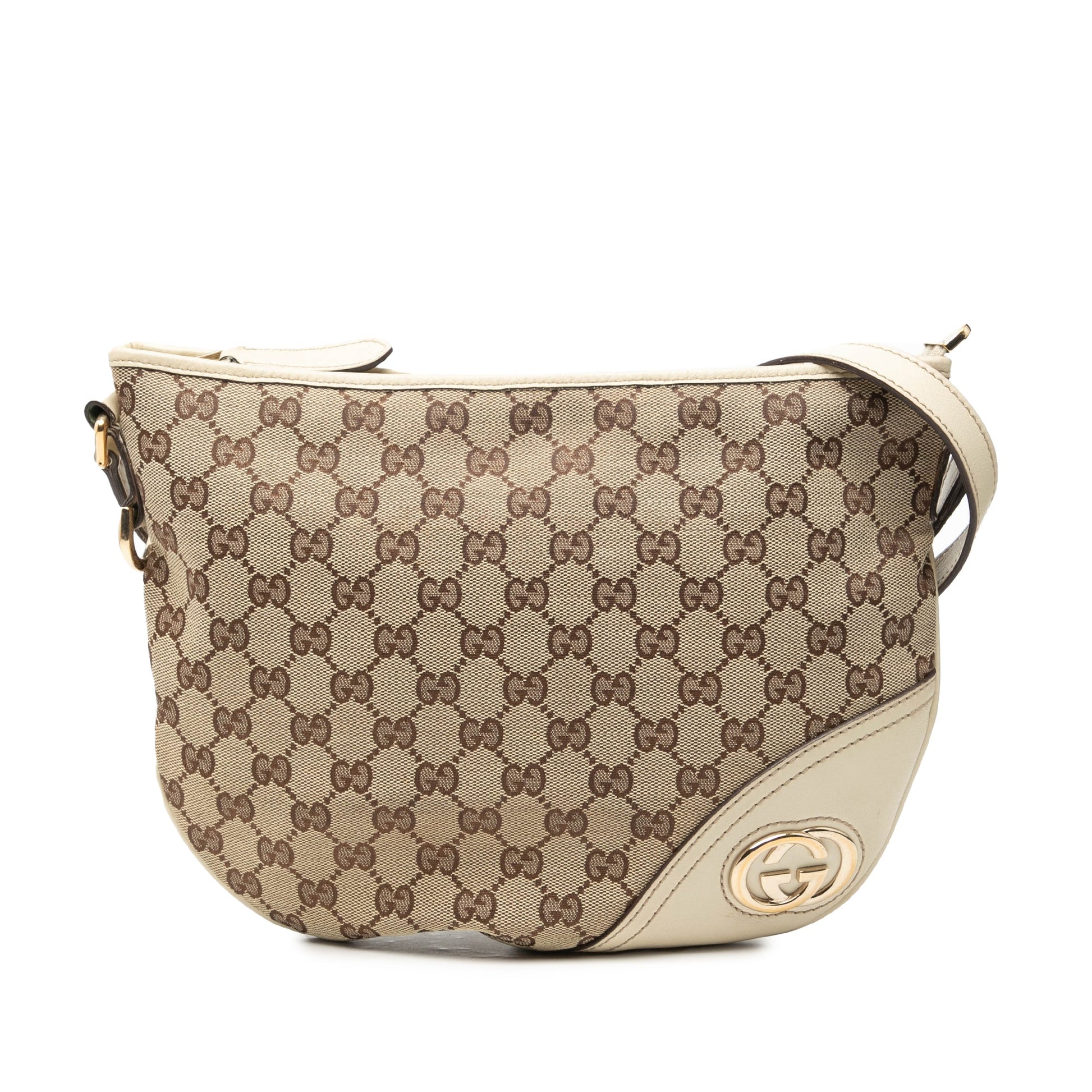 Gucci Medium GG Canvas New Britt Half Moon Crossbody