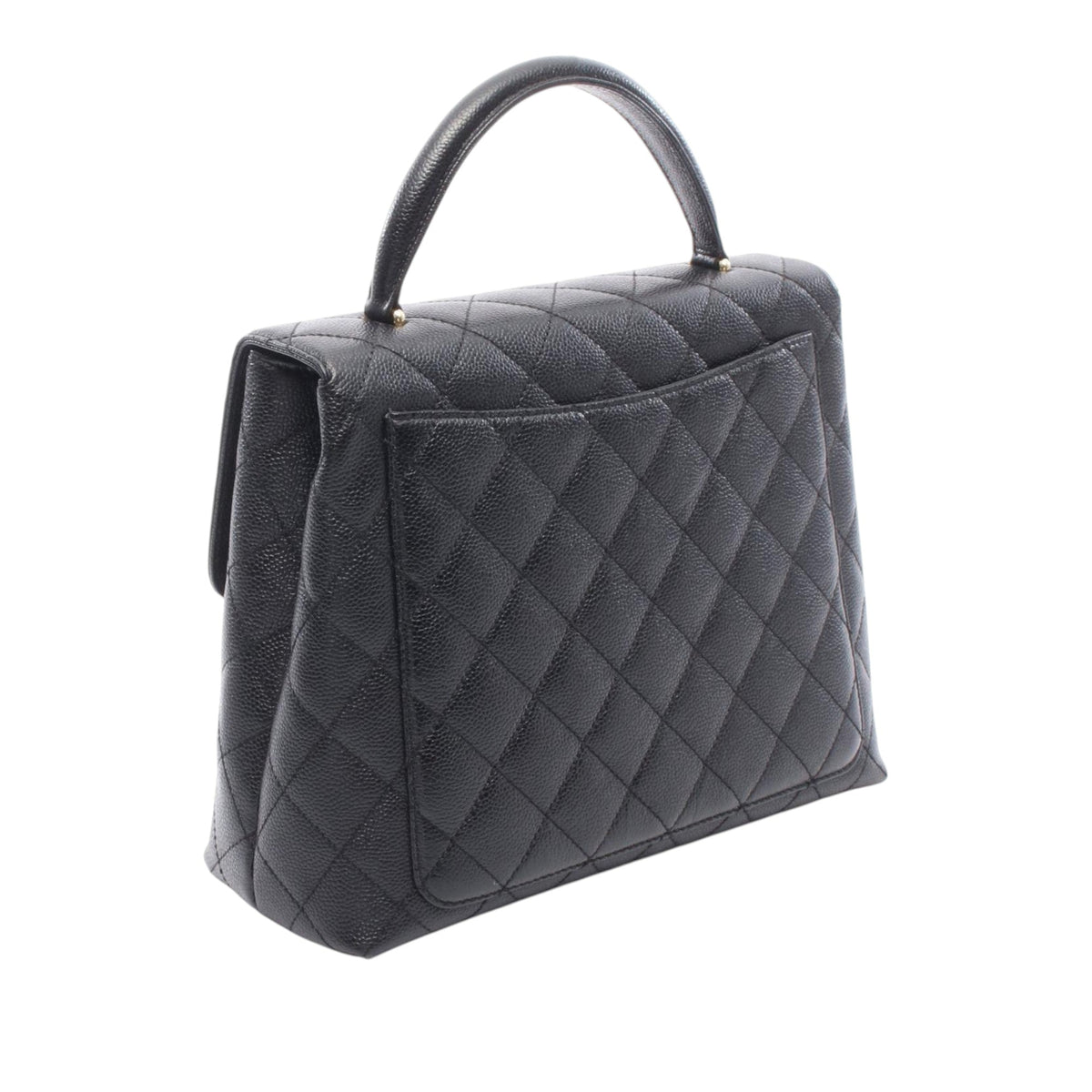 Chanel CC Quilted Caviar Kelly Top Handle Bag