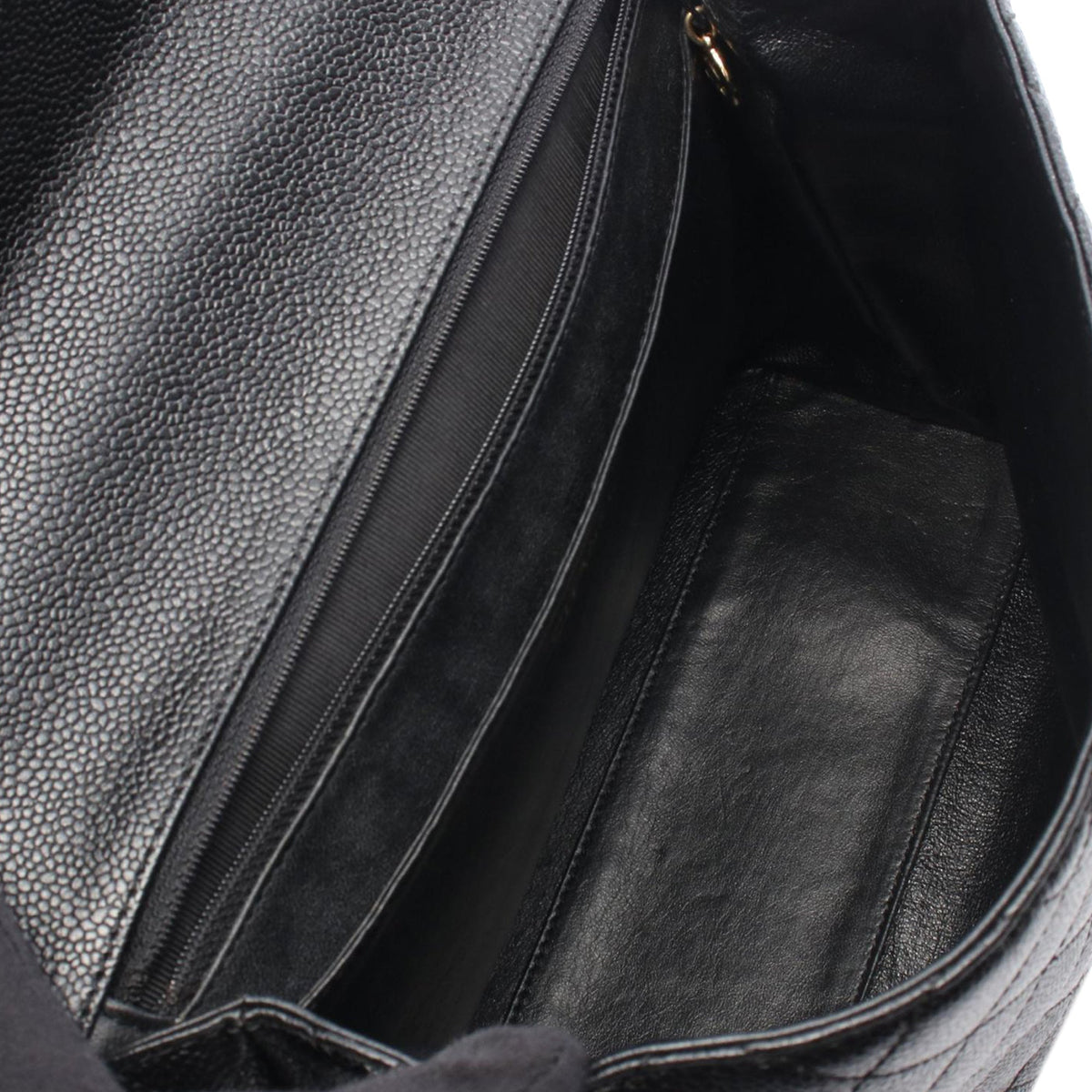 Chanel CC Quilted Caviar Kelly Top Handle Bag
