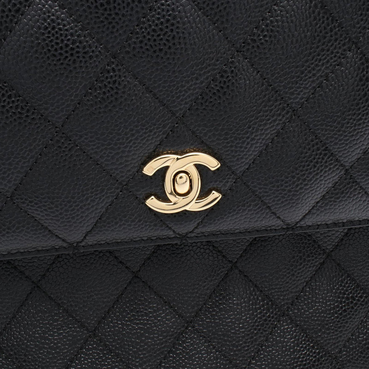 Chanel CC Quilted Caviar Kelly Top Handle Bag
