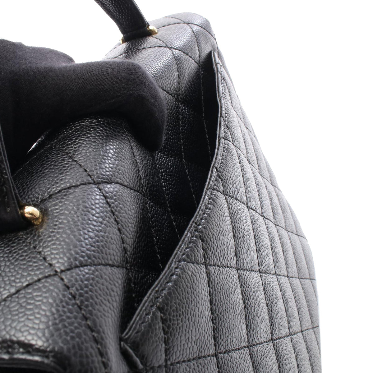 Chanel CC Quilted Caviar Kelly Top Handle Bag