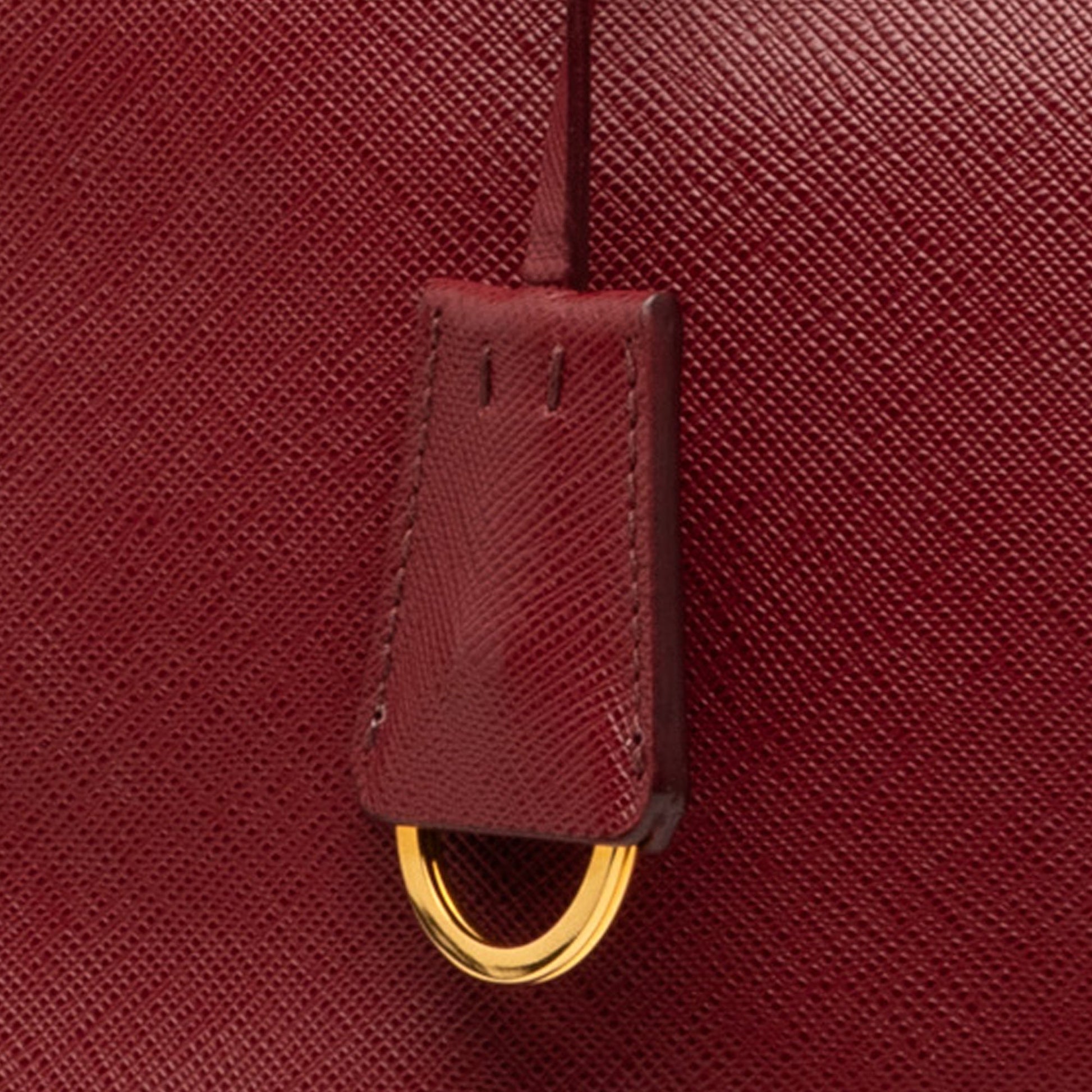 Prada Small Saffiano Lux Galleria Double Zip Satchel