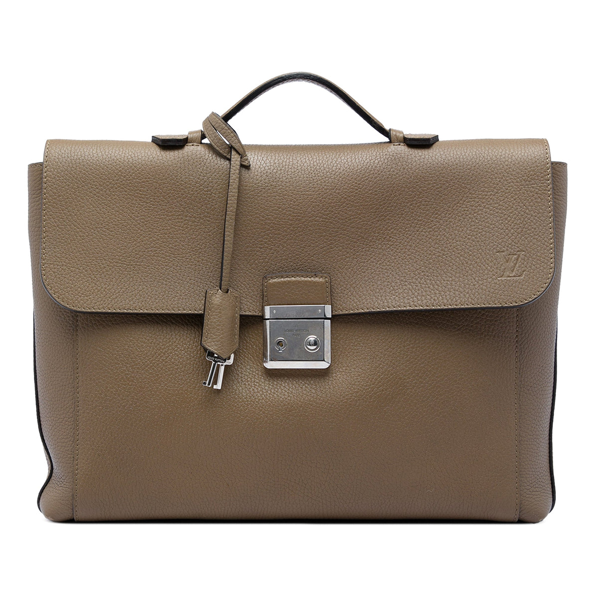 Louis Vuitton Taurillon Serviette Dorian Briefcase — Brown