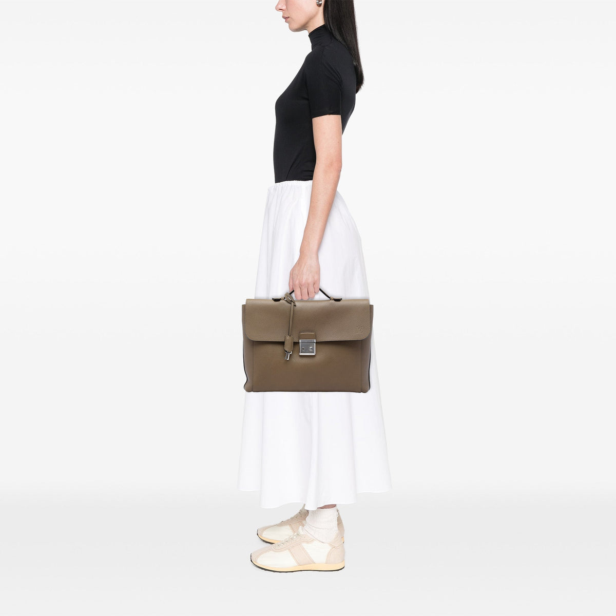 Louis Vuitton Taurillon Serviette Dorian Briefcase — Brown