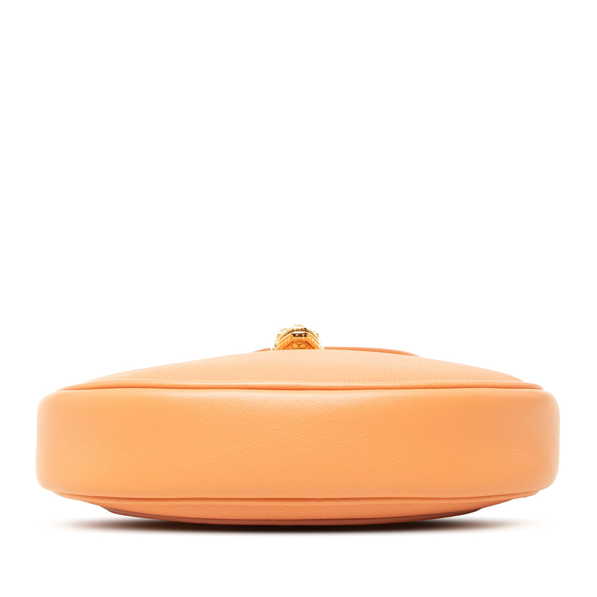 Bvlgari Small Leather Serpenti Ellipse Satchel — Orange