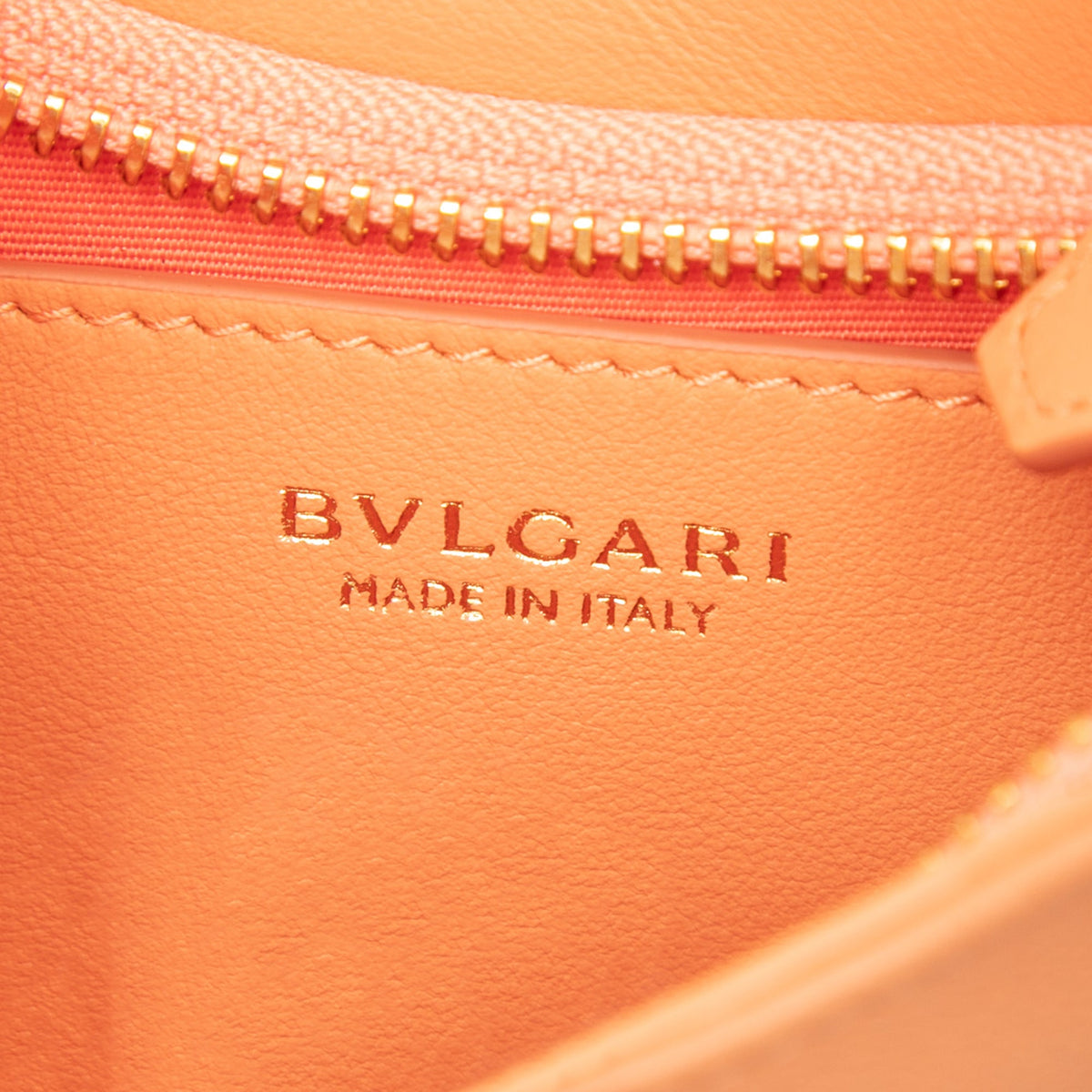 Bvlgari Small Leather Serpenti Ellipse Satchel — Orange