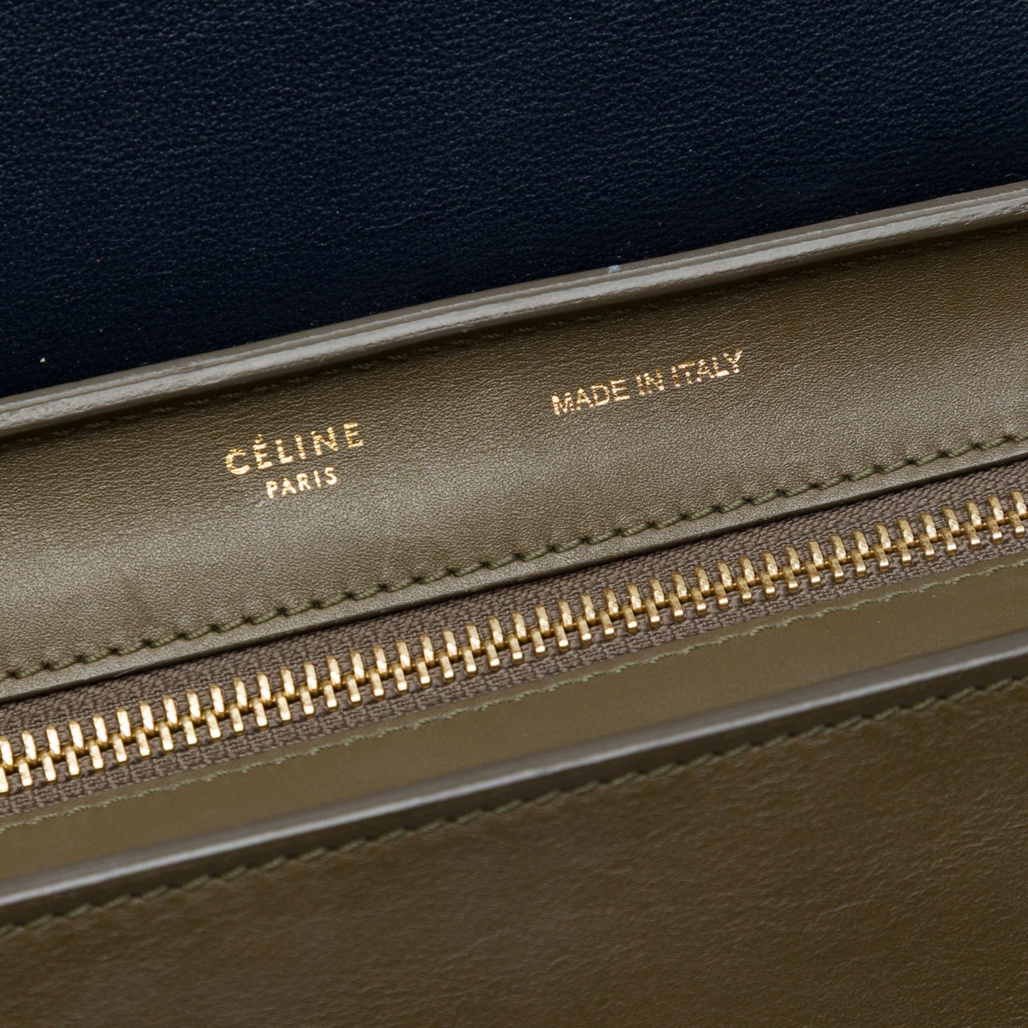 Celine Medium Tricolor Leather Trapeze Satchel