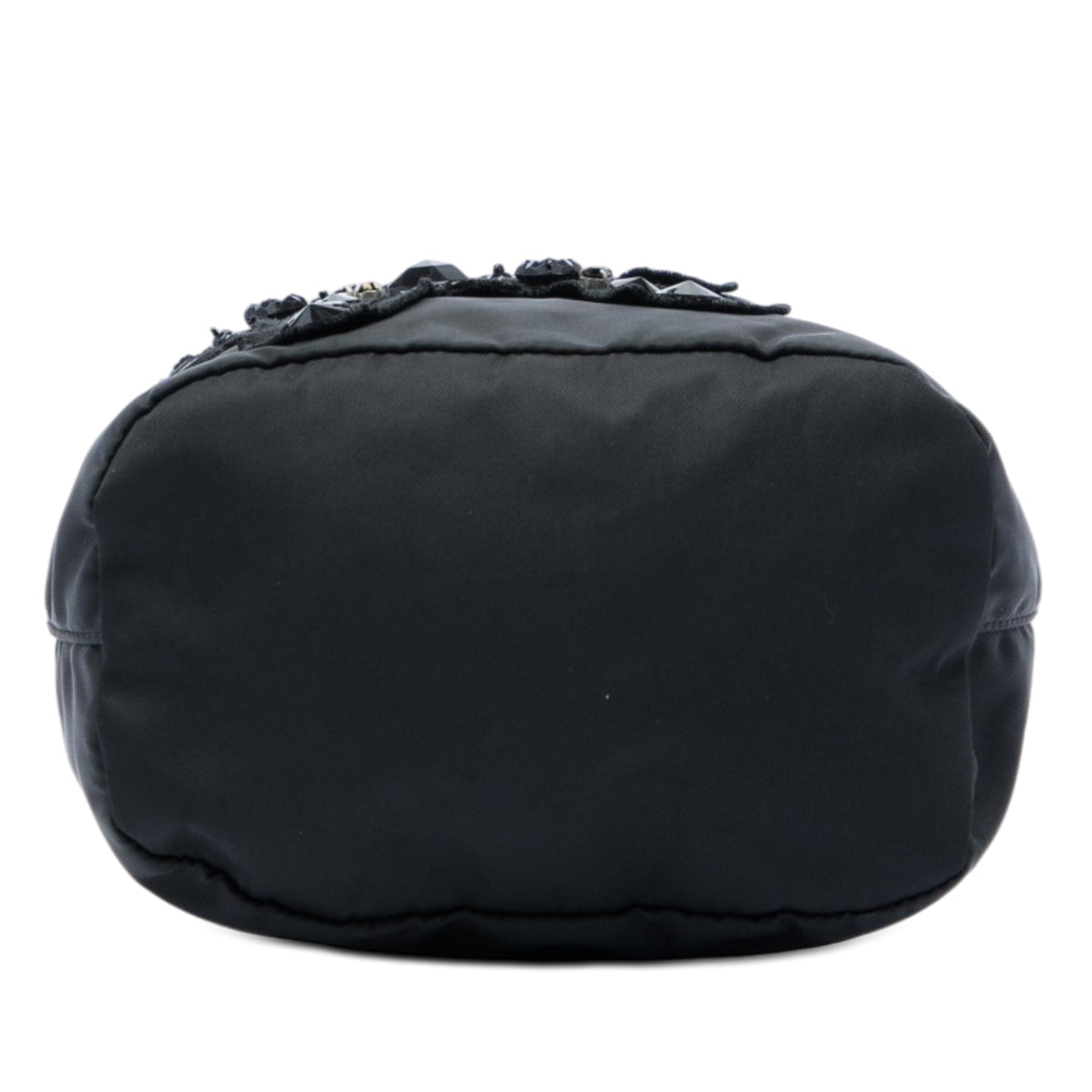 Prada Beaded Tessuto Evening Bear Drawstring Bucket Bag