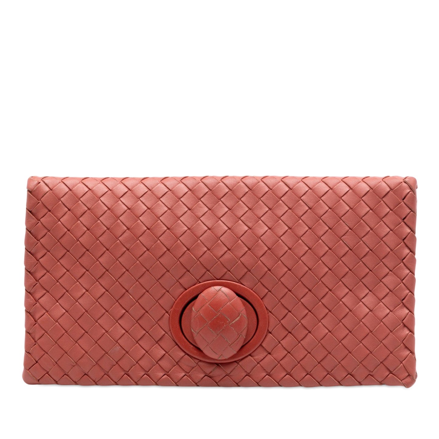 Bottega Veneta Nappa Intrecciato Turn Lock Clutch