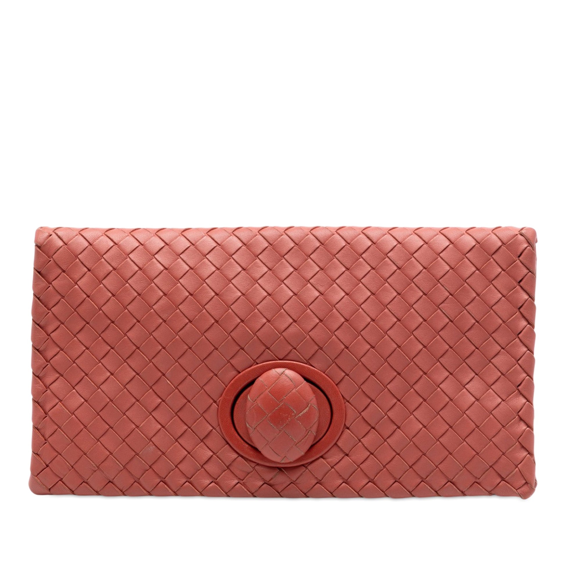 Bottega Veneta Nappa Intrecciato Turn Lock Clutch