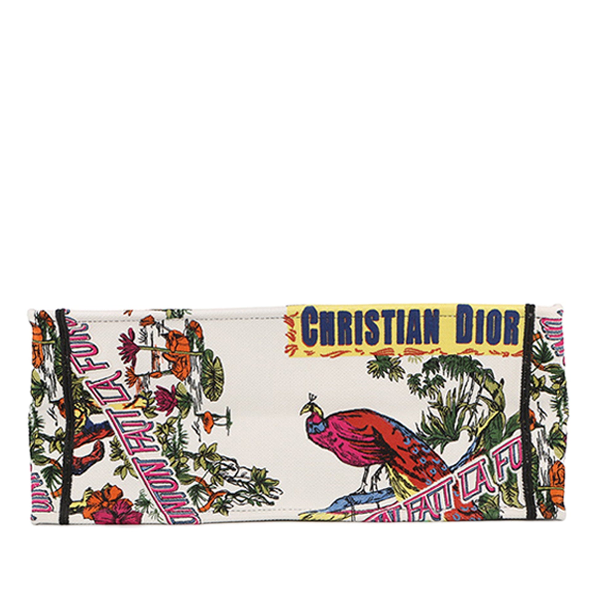 Dior Large Embroidered Canvas Indian Animals Book Tote