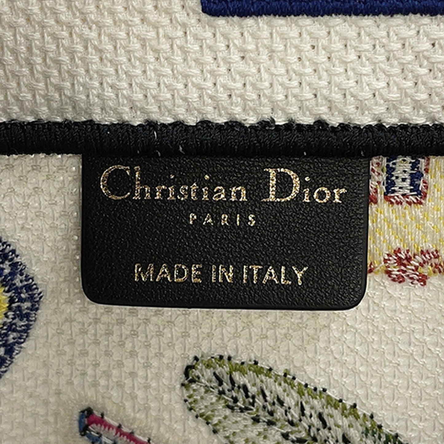 Dior Large Embroidered Canvas Indian Animals Book Tote