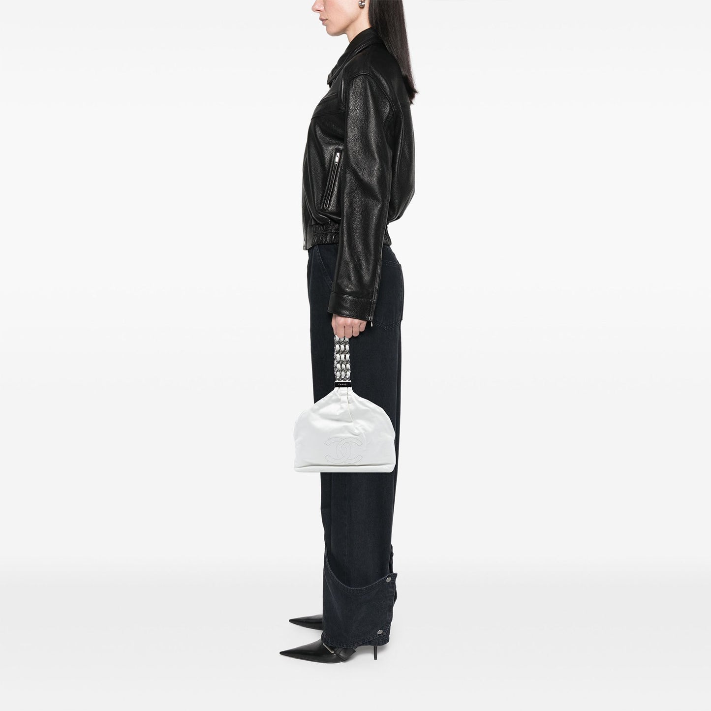 Chanel CC Lambskin Rock and Chain Hobo Bag