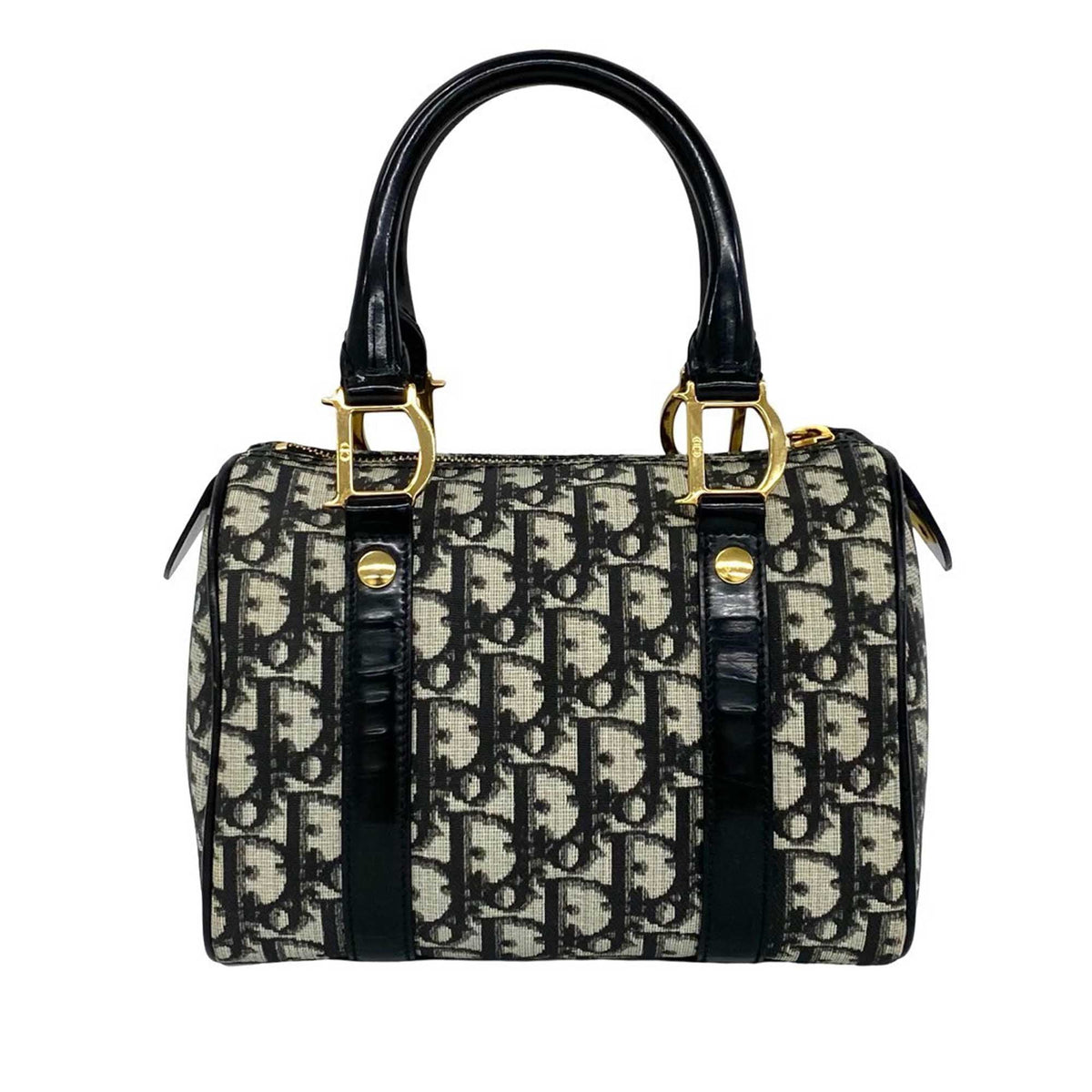 Dior Mini Diorissimo Trotter Canvas Boston Bag