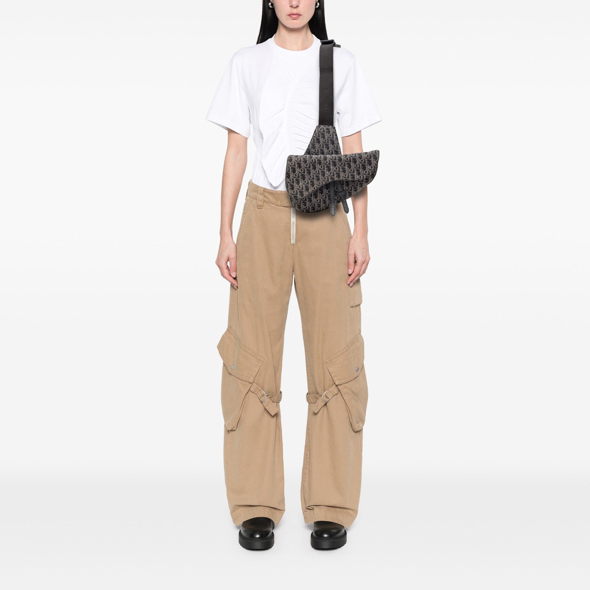 Dior Oblique Canvas Saddle Crossbody