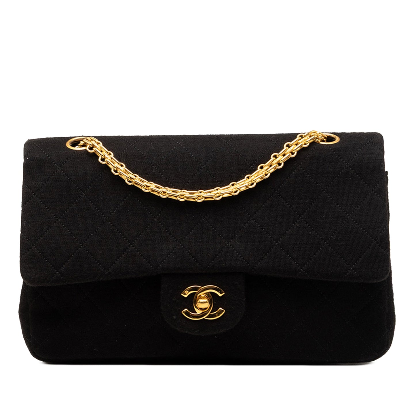 Chanel Medium Classic Jersey Bijoux Chain Double Flap