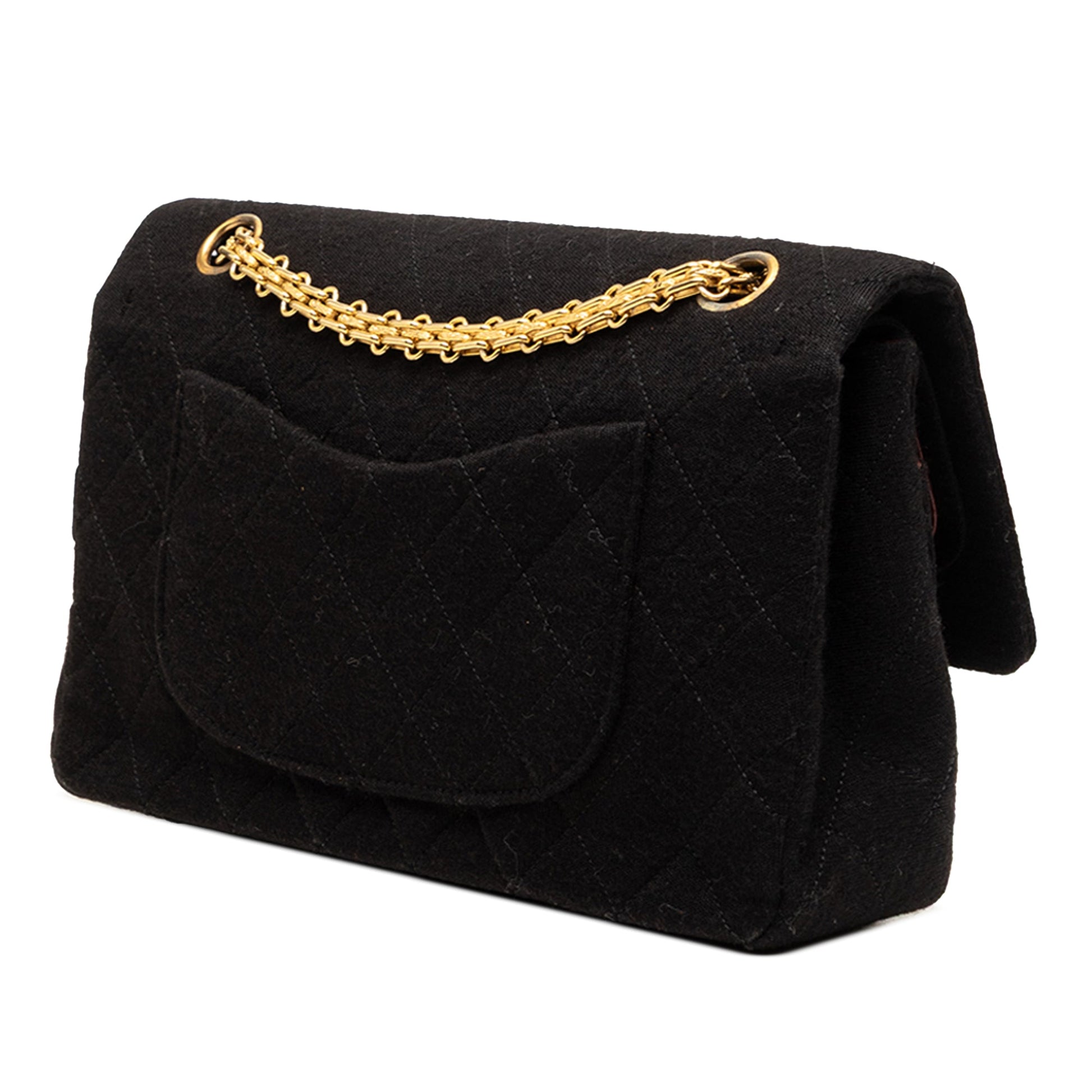 Chanel Medium Classic Jersey Bijoux Chain Double Flap