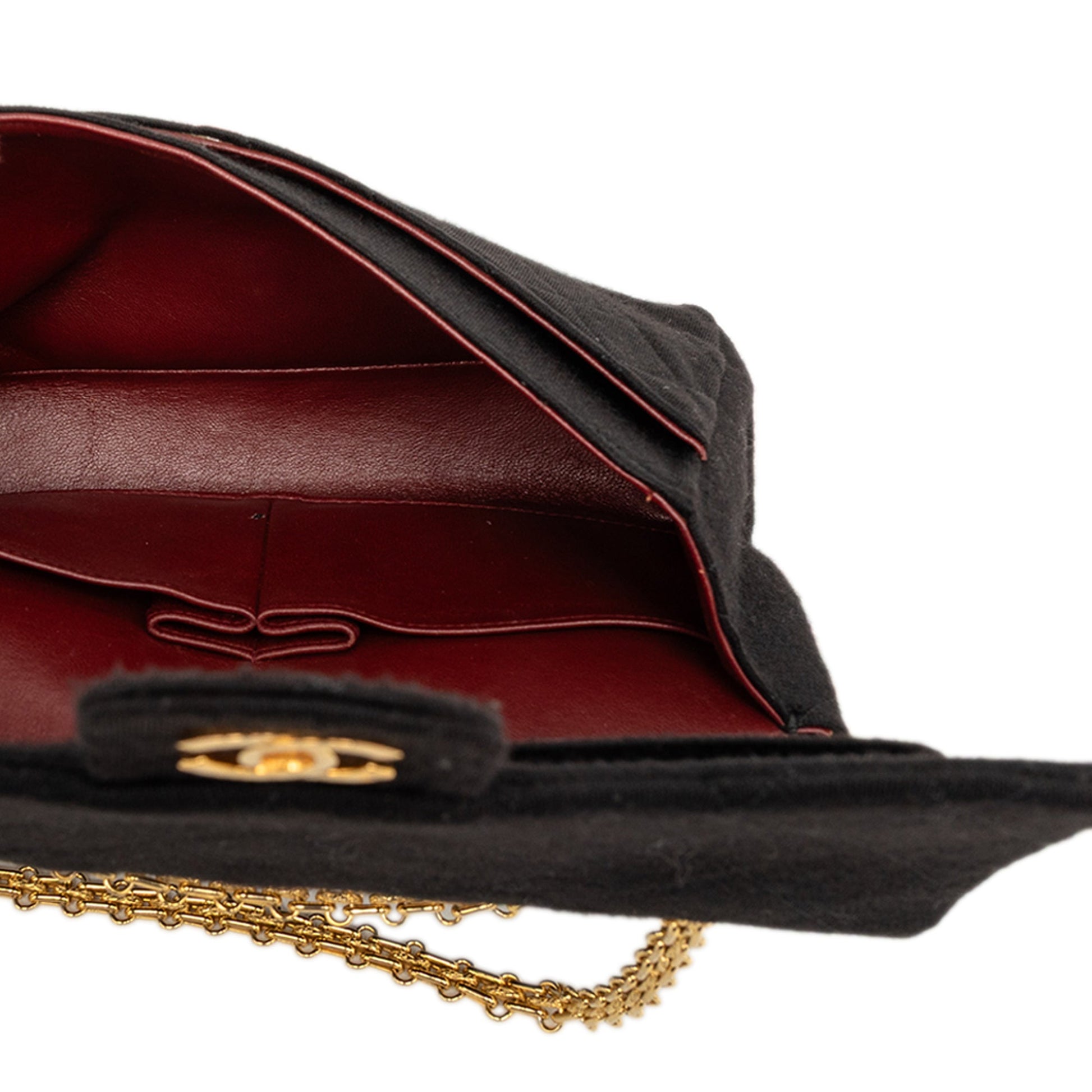 Chanel Medium Classic Jersey Bijoux Chain Double Flap
