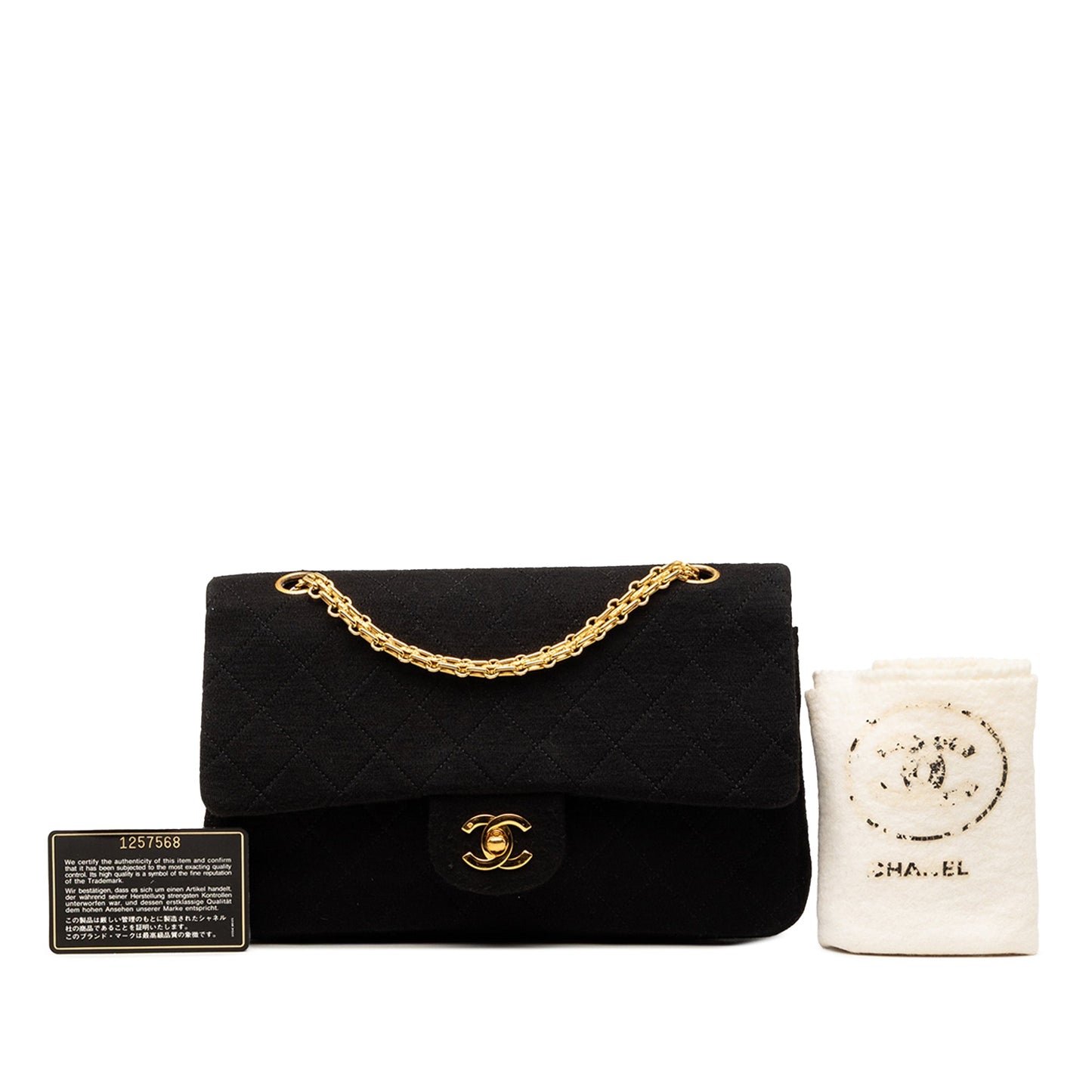 Chanel Medium Classic Jersey Bijoux Chain Double Flap