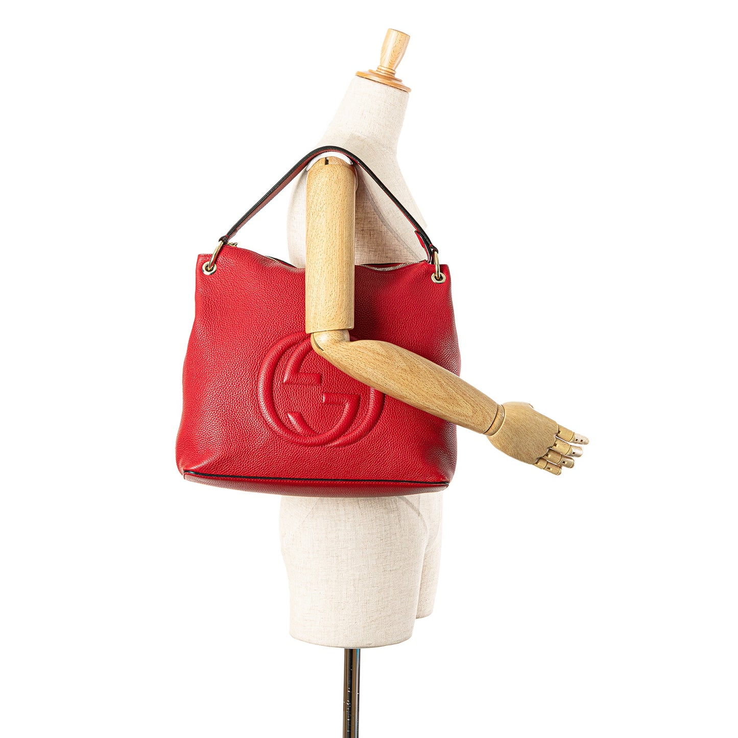 Gucci Large Pebbled Calfskin Soho Convertible Hobo