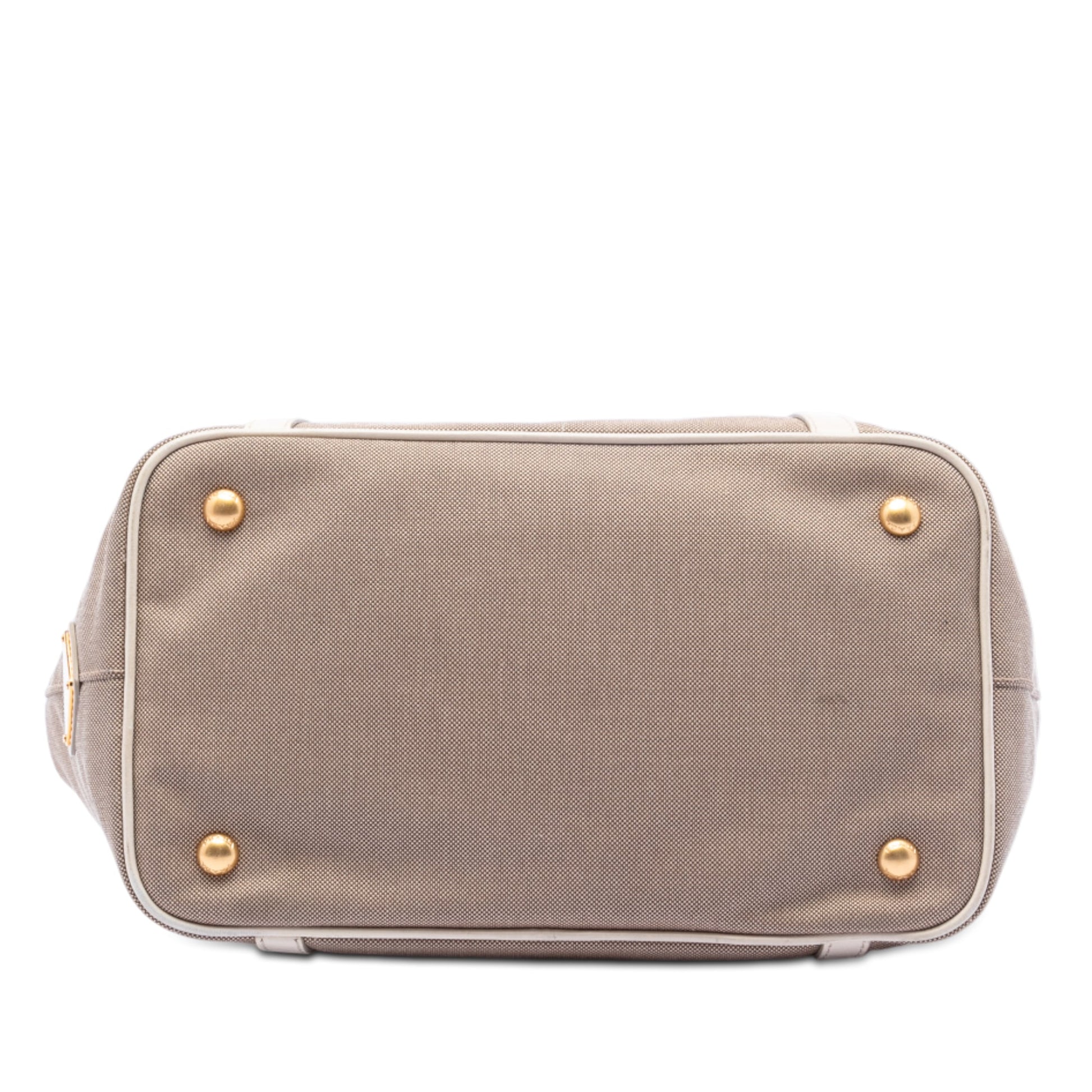 Prada Canvas Canapa Logo Bow Satchel