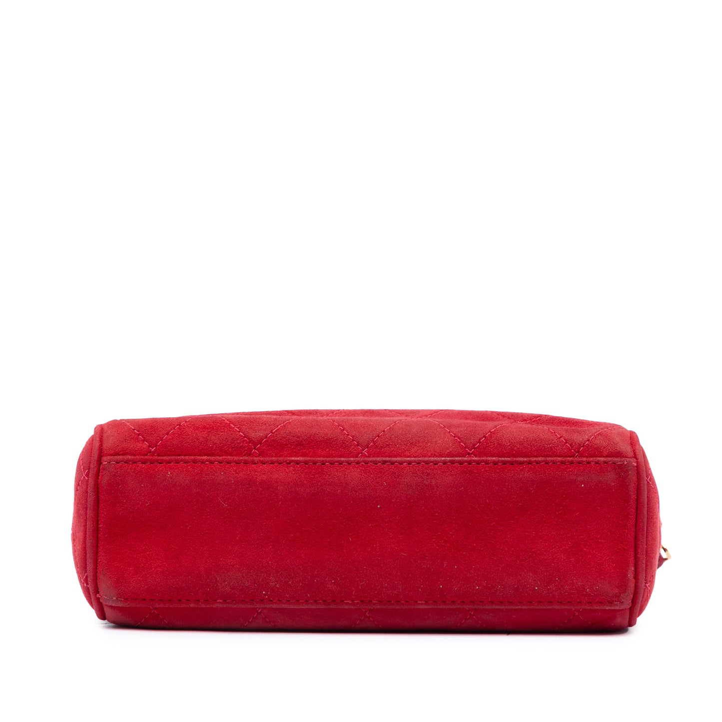 Chanel CC Quilted Suede Tassel Diamond Camera Bag