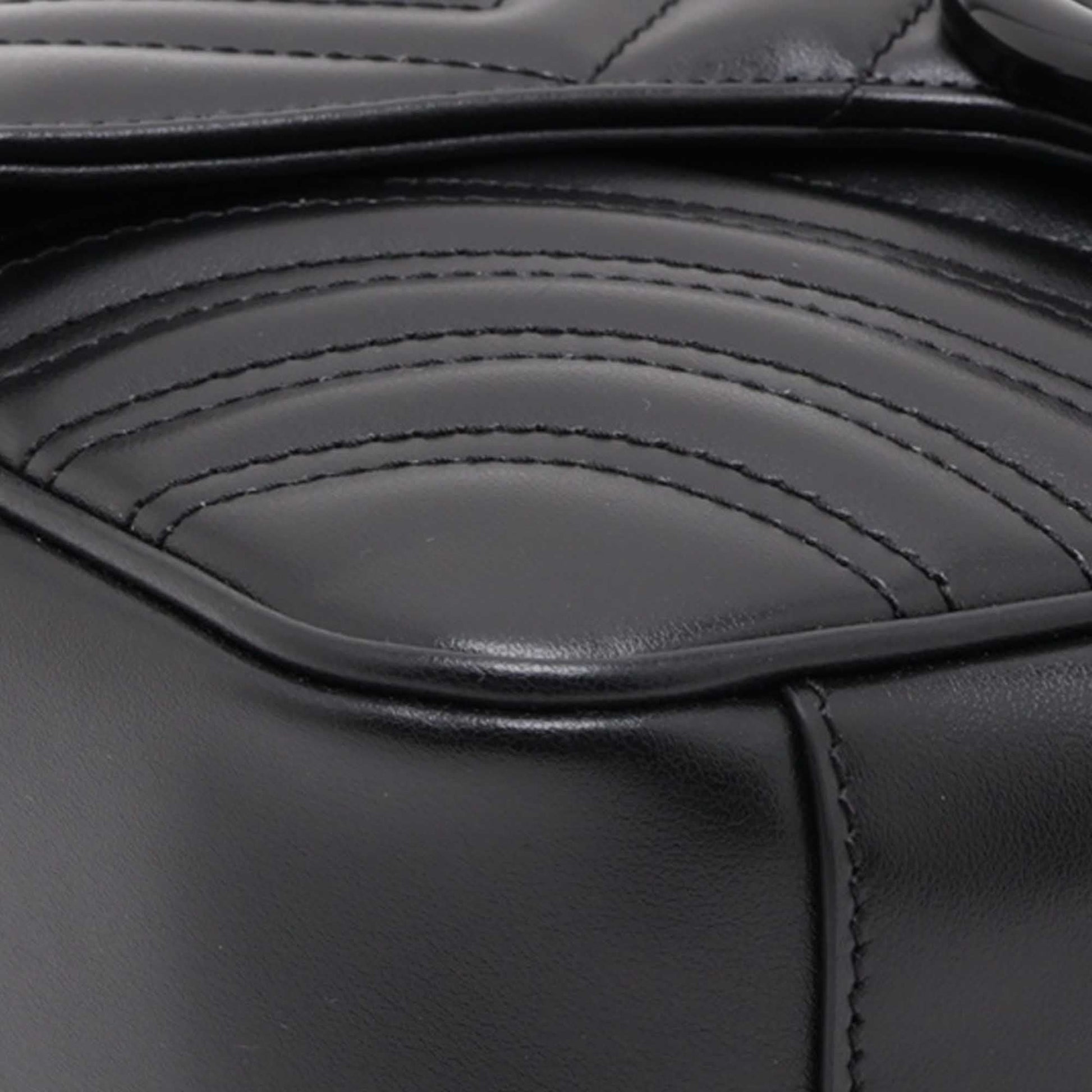 Gucci Small GG Marmont Matelasse Calfskin Monochrome Shoulder Bag