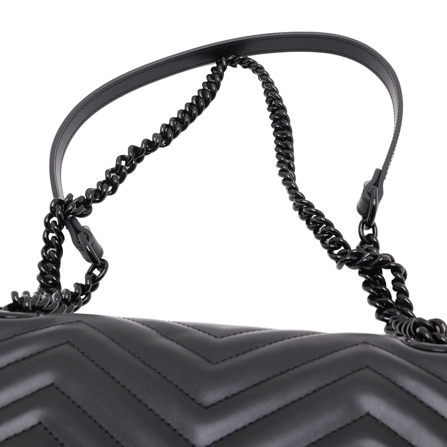 Gucci Small GG Marmont Matelasse Calfskin Monochrome Shoulder Bag