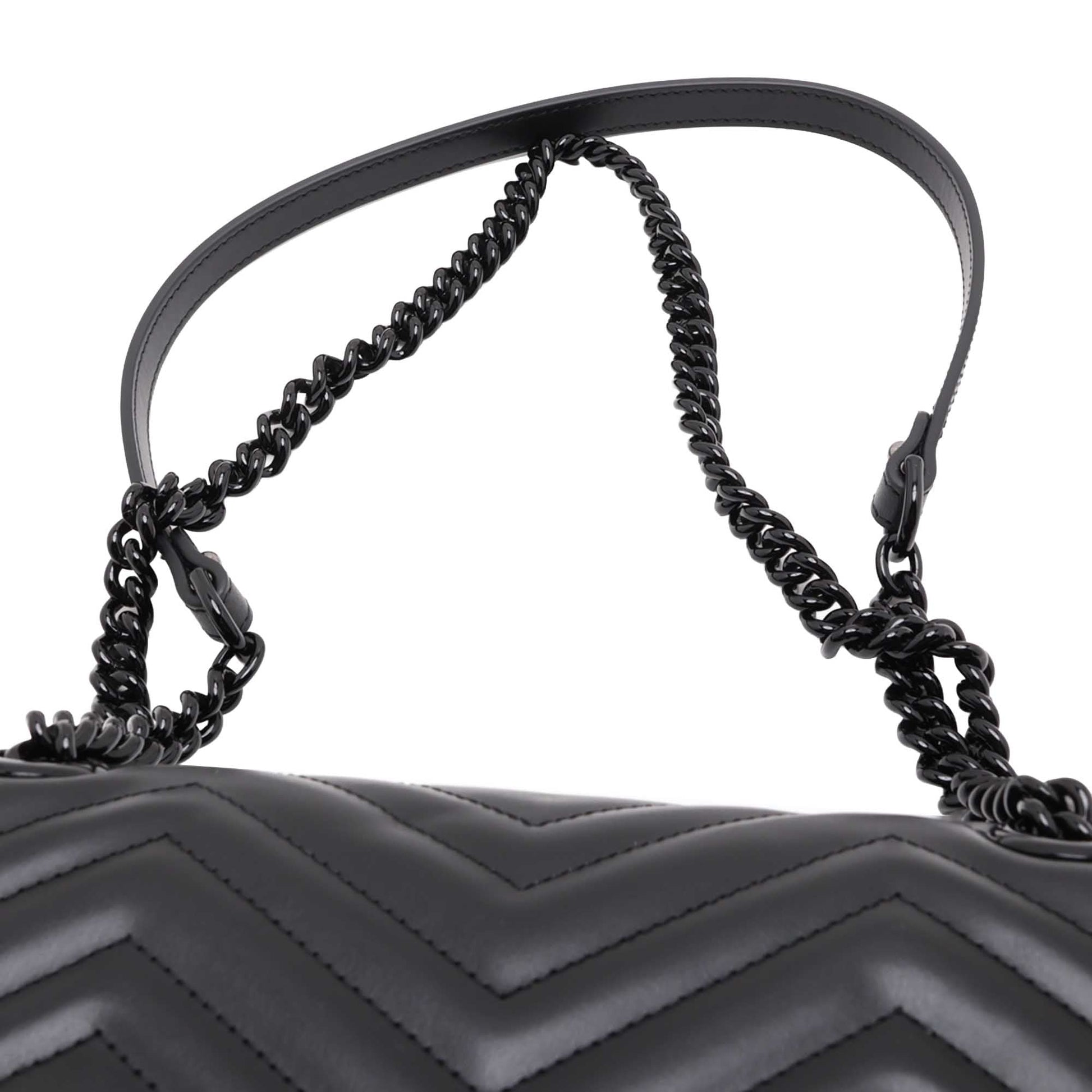 Gucci Small GG Marmont Matelasse Calfskin Monochrome Shoulder Bag
