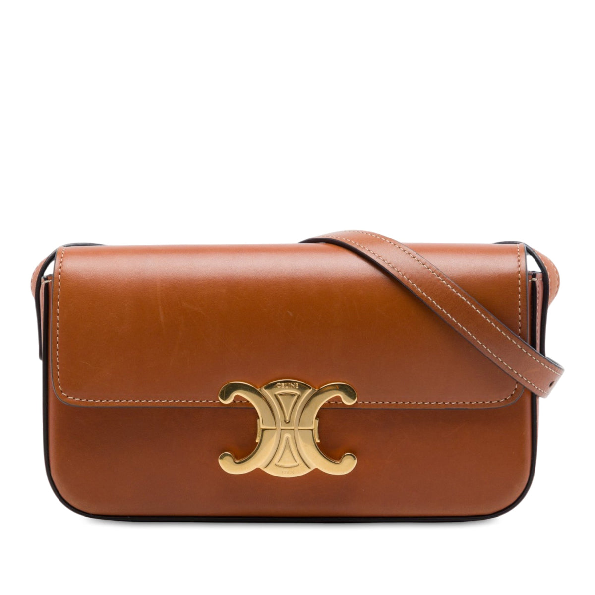 Celine Shiny Calfskin Claude Shoulder Bag