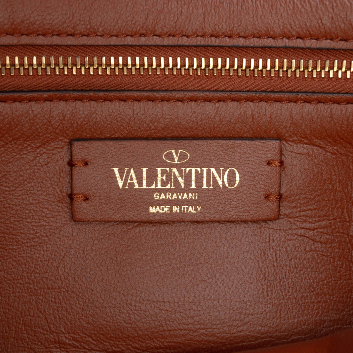 Valentino Medium Denim Roman Stud Satchel