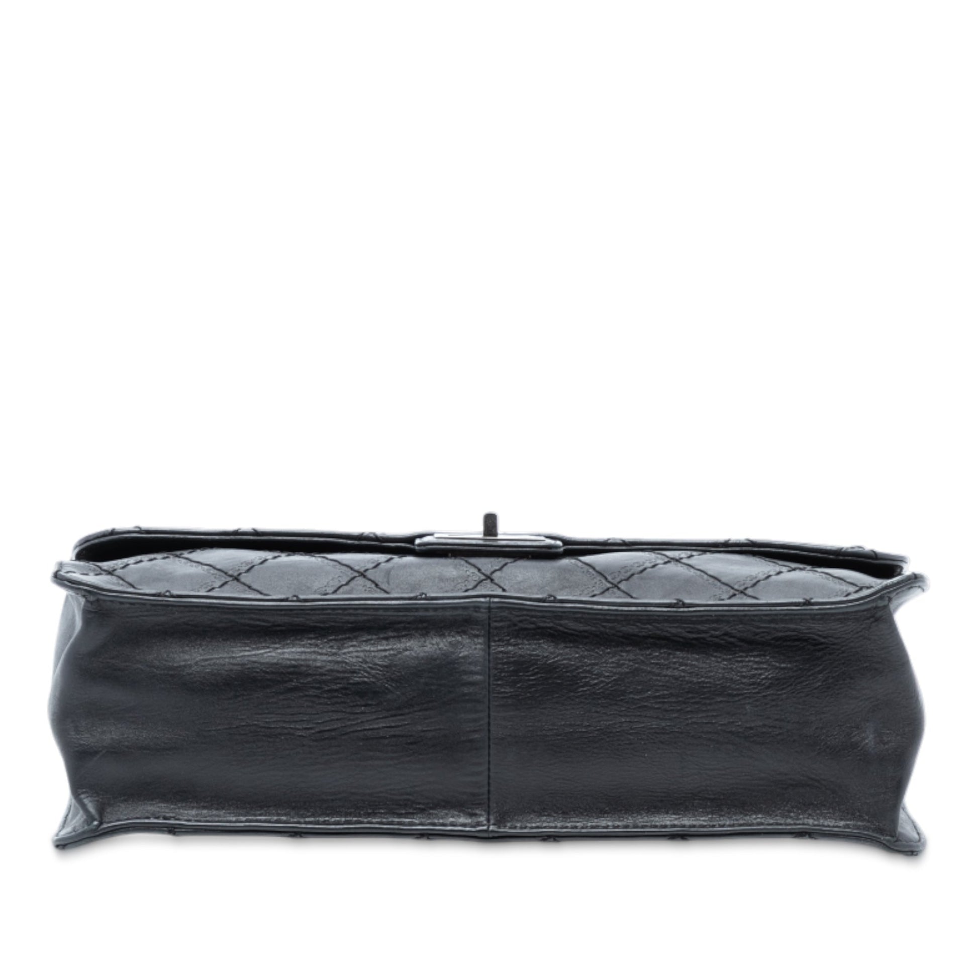 Chanel Embossed CC Quilted Aged Calfskin Reissue 2.55 Single Flap 227