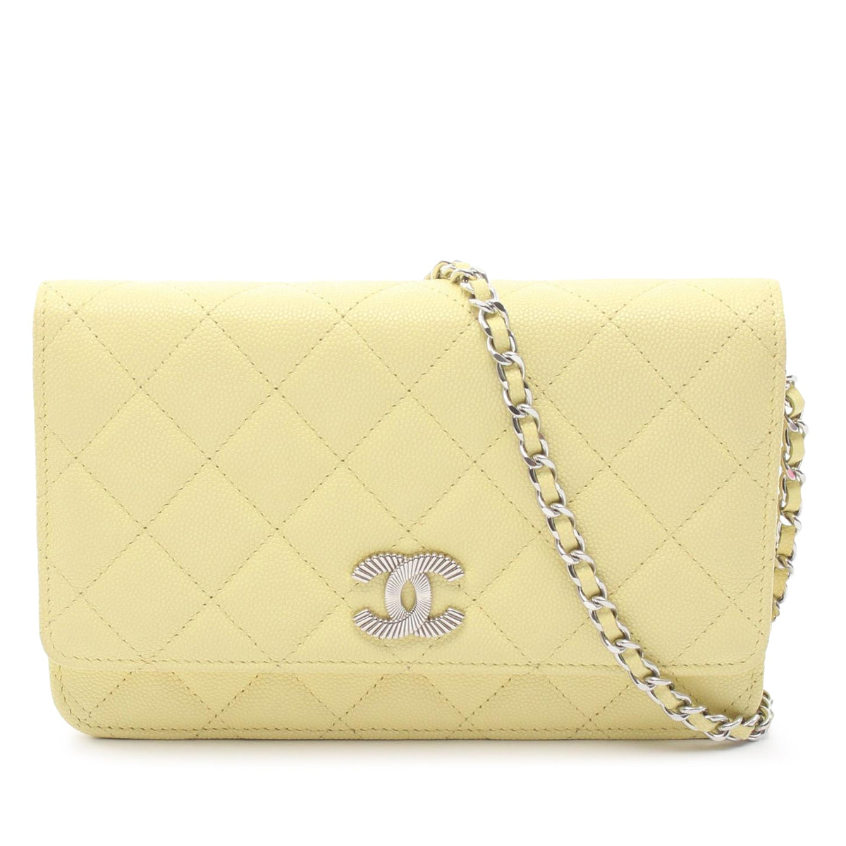 Chanel CC Quilted Caviar Wallet on Chain