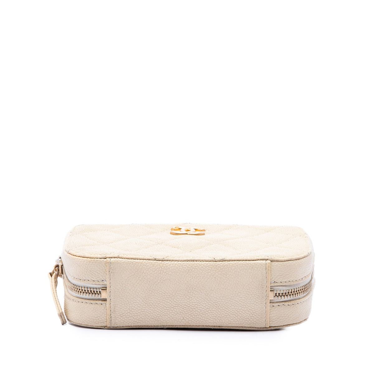 Chanel CC Quilted Caviar Belt Bag — Brown