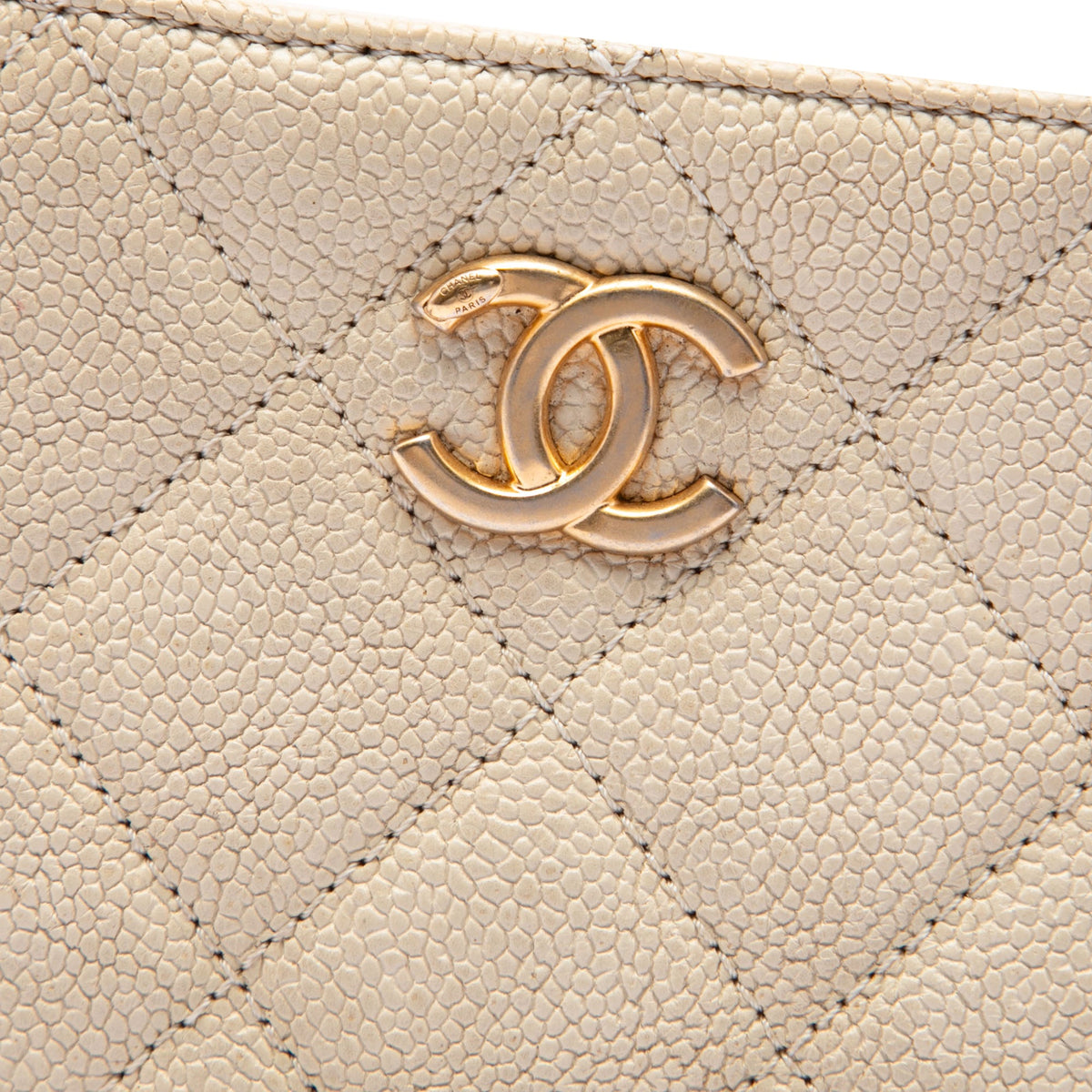 Chanel CC Quilted Caviar Belt Bag — Brown